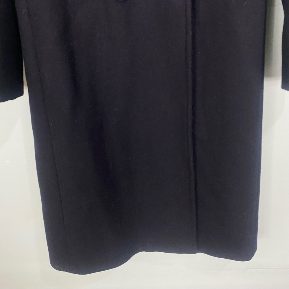 Dolce & Gabbana Wool Pea Coat‎ Black Leather Back Patch XS - Picture 4 of 13